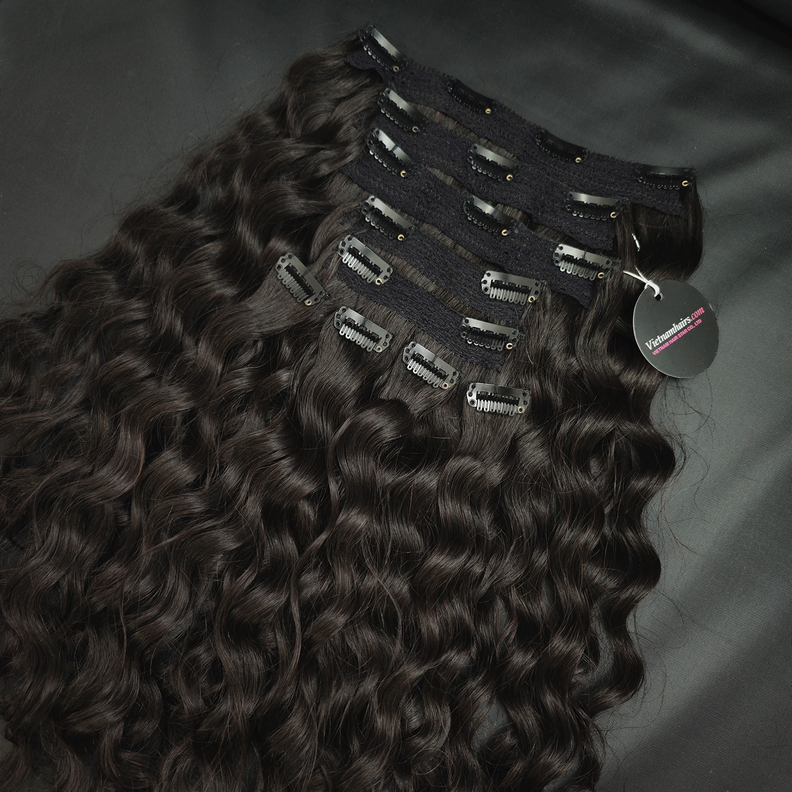 Black Curly Hair Extensions (Head)