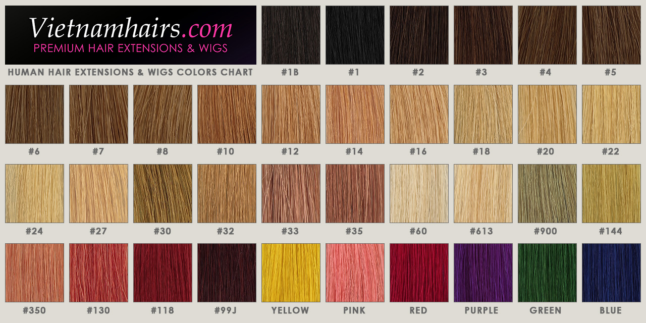Hair Colors Chart
